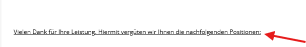 A thank you message with an attached document offering compensation for certain positions.

KI-generierte Inhalte können fehlerhaft sein.