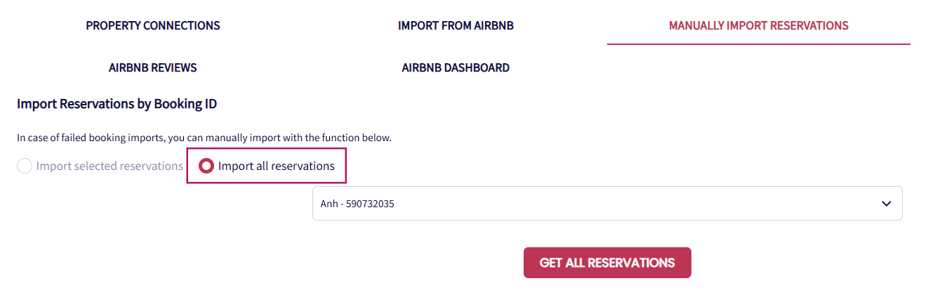 Import All Airbnb Reservations