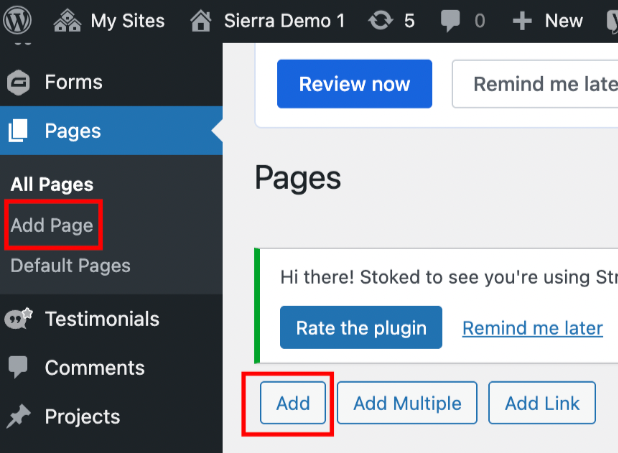 Create a new page to serve as your Booking Confirmation Redirect page.