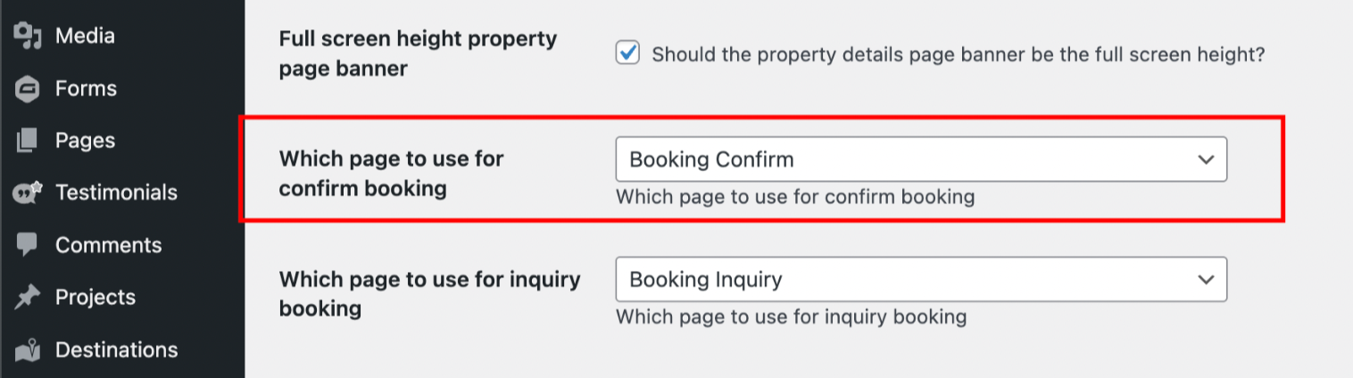 Assign it in GuestWisely Plugin settings:  Locate the "Which page to use for confirm booking" setting.  Select the Booking Confirmation Page you created in the previous step.  Save your changes.