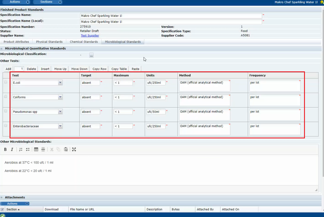 How to enter the Finish Product Standards? (Video available) Offer