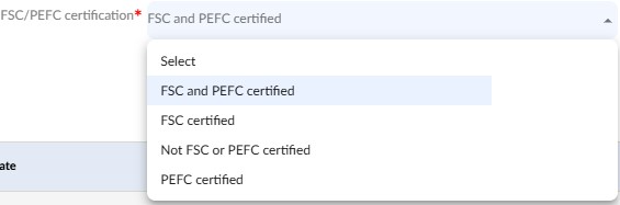 FSC PEFC options