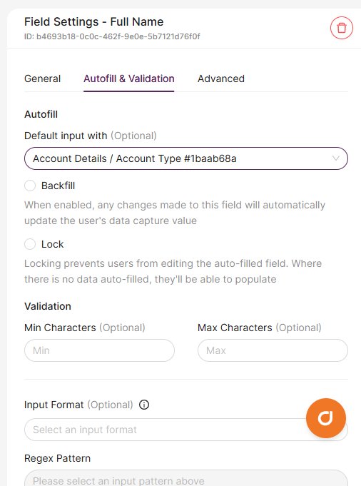 Field Settings showing Backfill and Lock options