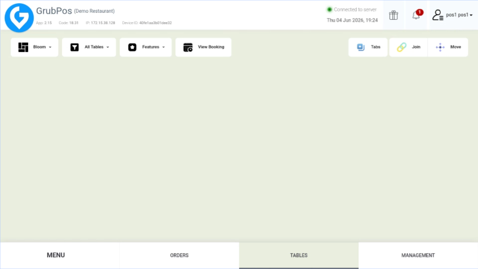 GrubPOS screen
