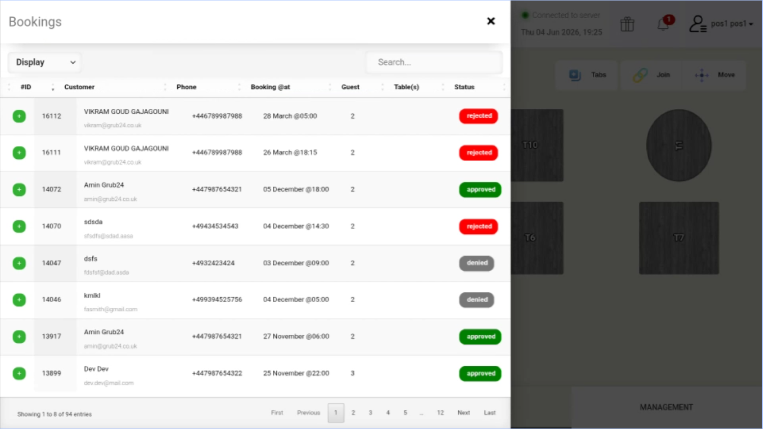 GrubPOS screen