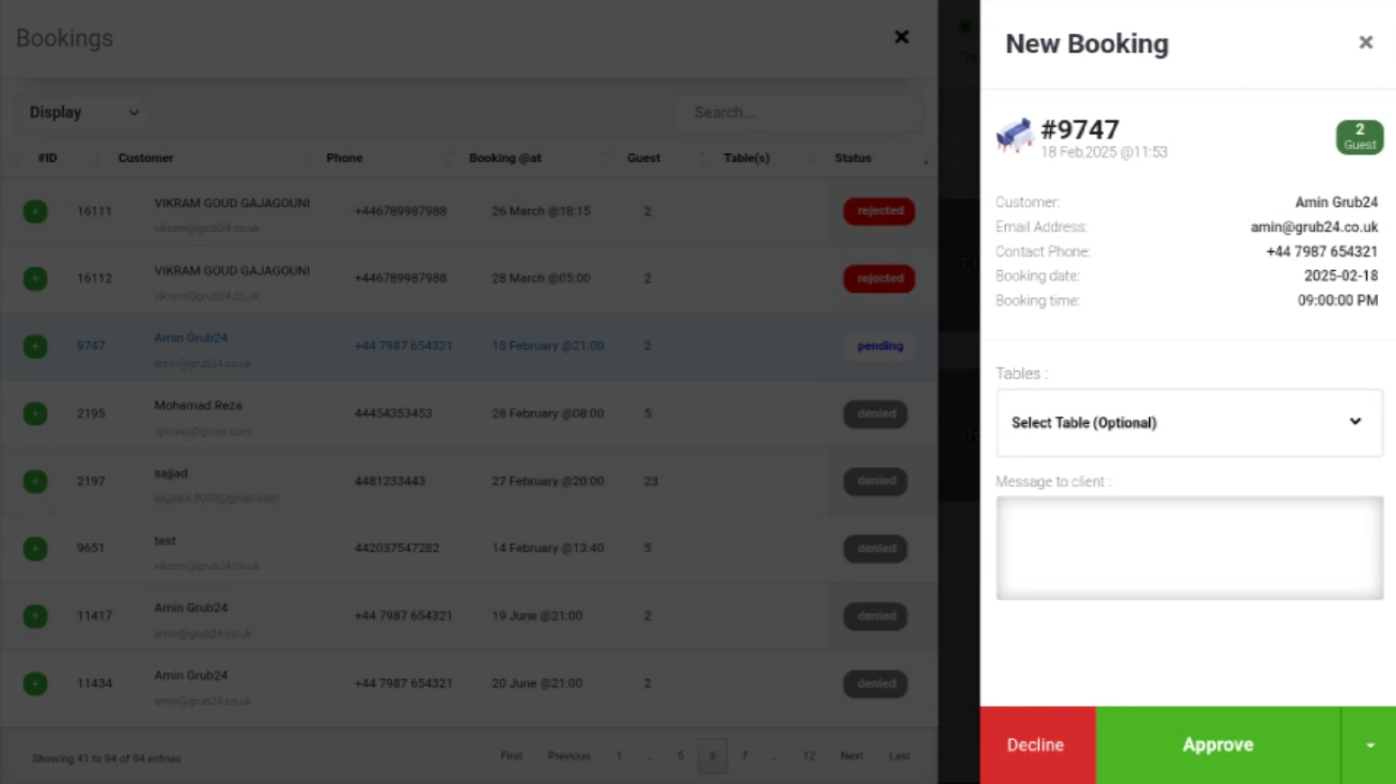 GrubPOS screen