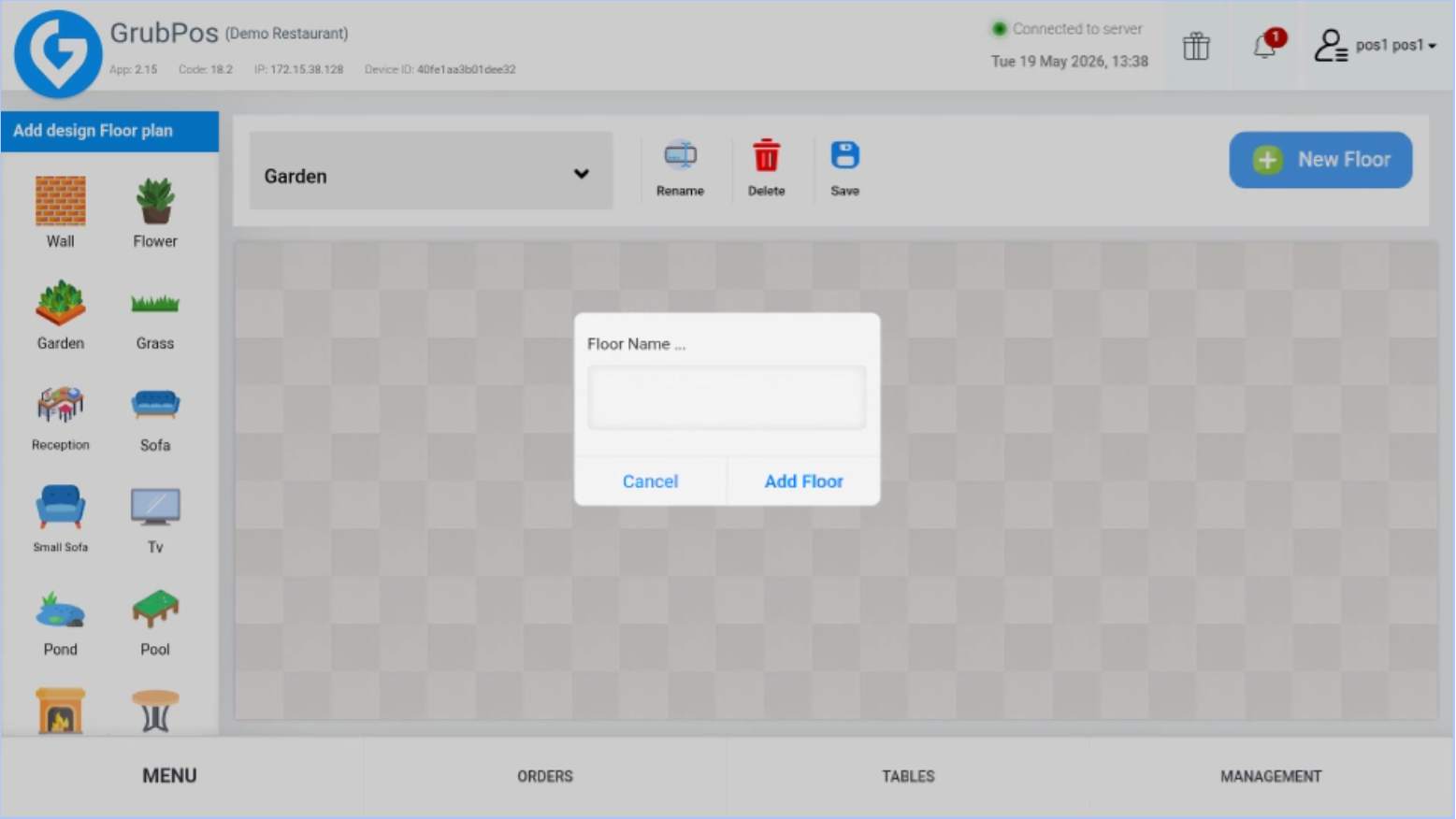GrubPOS screen