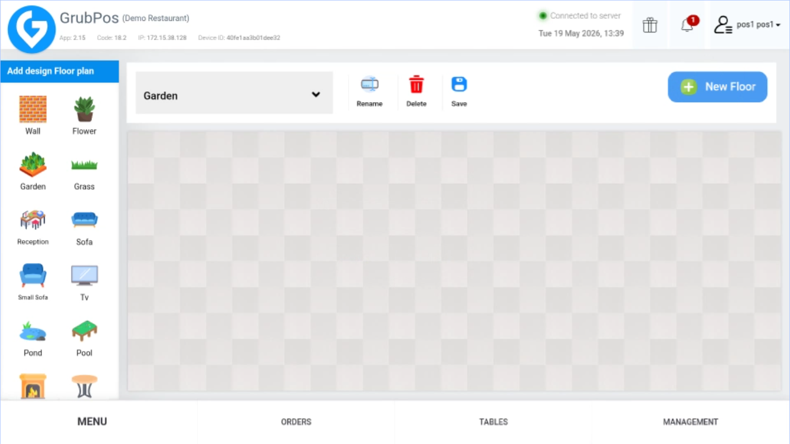GrubPOS screen