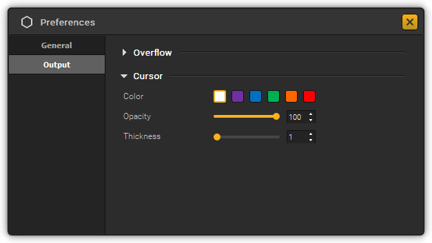 Cursor preferences panel