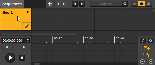 Drag and drop a scene to add a cue