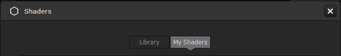 My Shaders tab