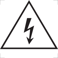 Dangerous voltage symbol