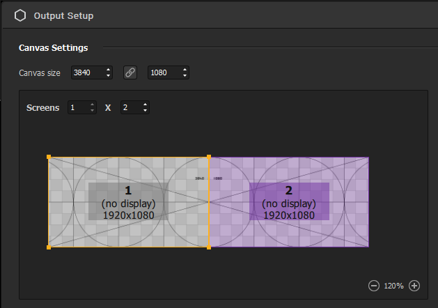 Screens setup screenshot