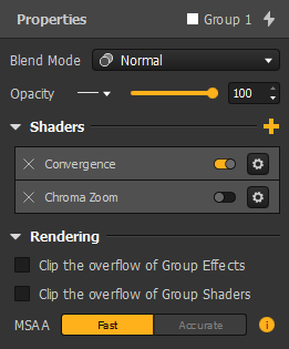 Group Properties panel overview