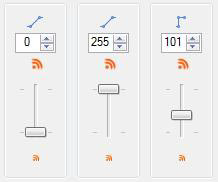 DMX channel potentiometers