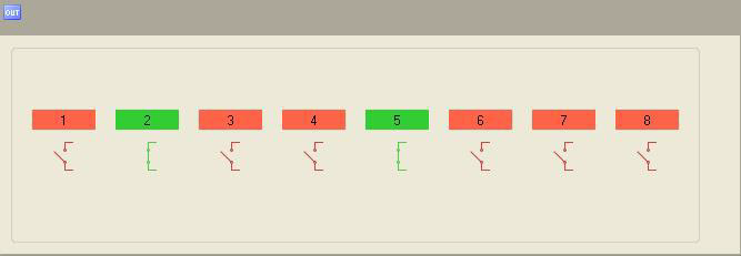 8-output track with switches