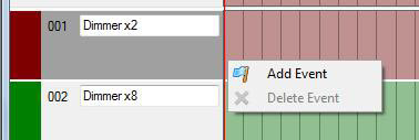 Adding an event to a track
