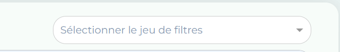 Réutilisation d'un jeu de filtres enregistré