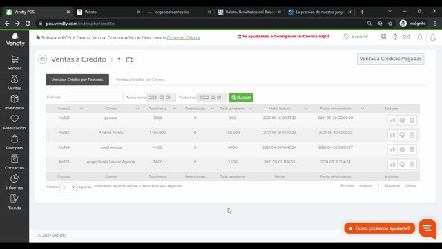 Creditos vendty