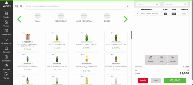 Codigos de barra vendty