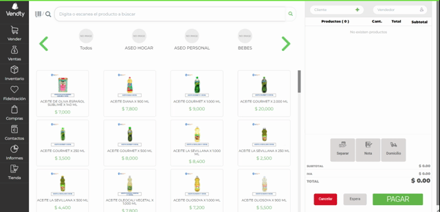 Codigos de barra vendty