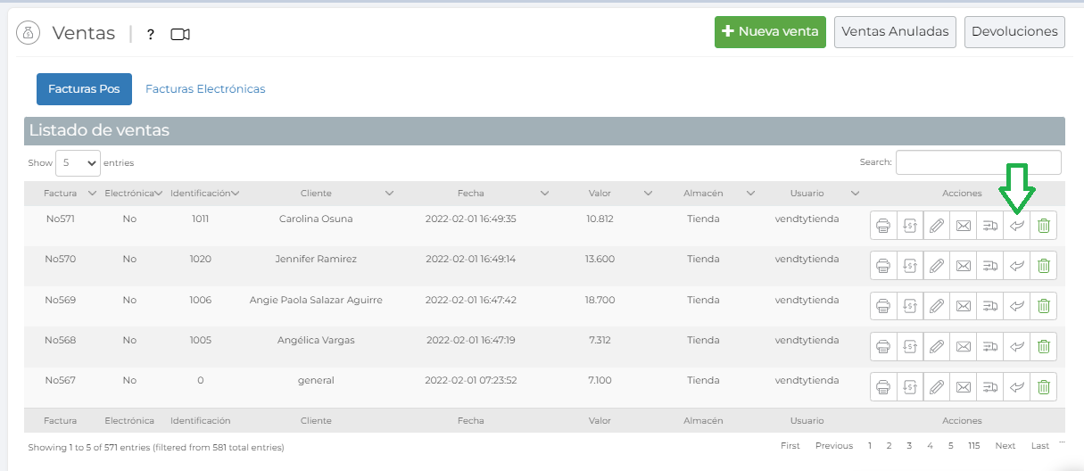 Devolucion productos Vendty