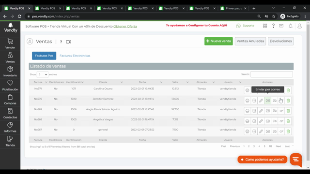 Devolucion productos Vendty