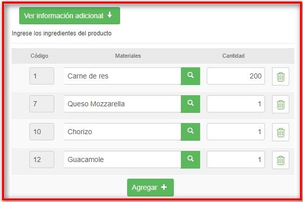 Editar productos Vendty