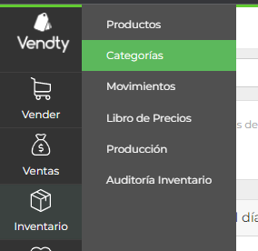 Categorias Vendty