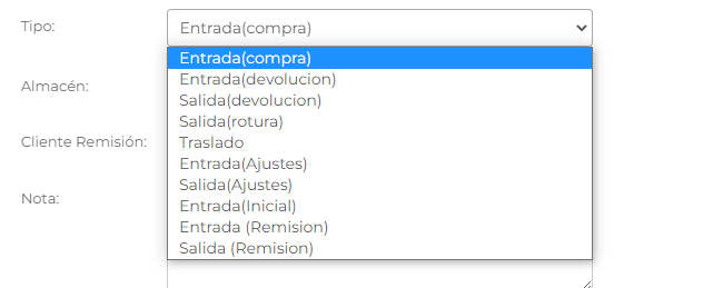 Productos seriales Vendty