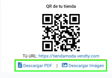 QR tienda virtual Vendty