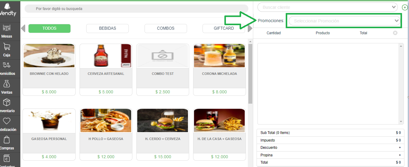 Promocion quick Vendty