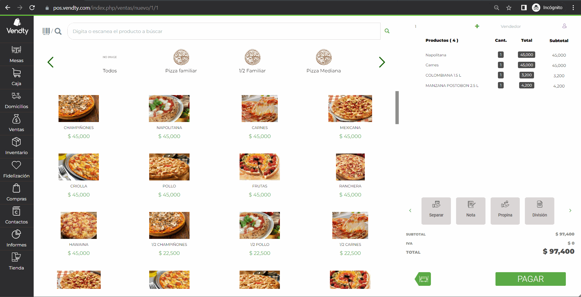 Division de cuentas Vendty