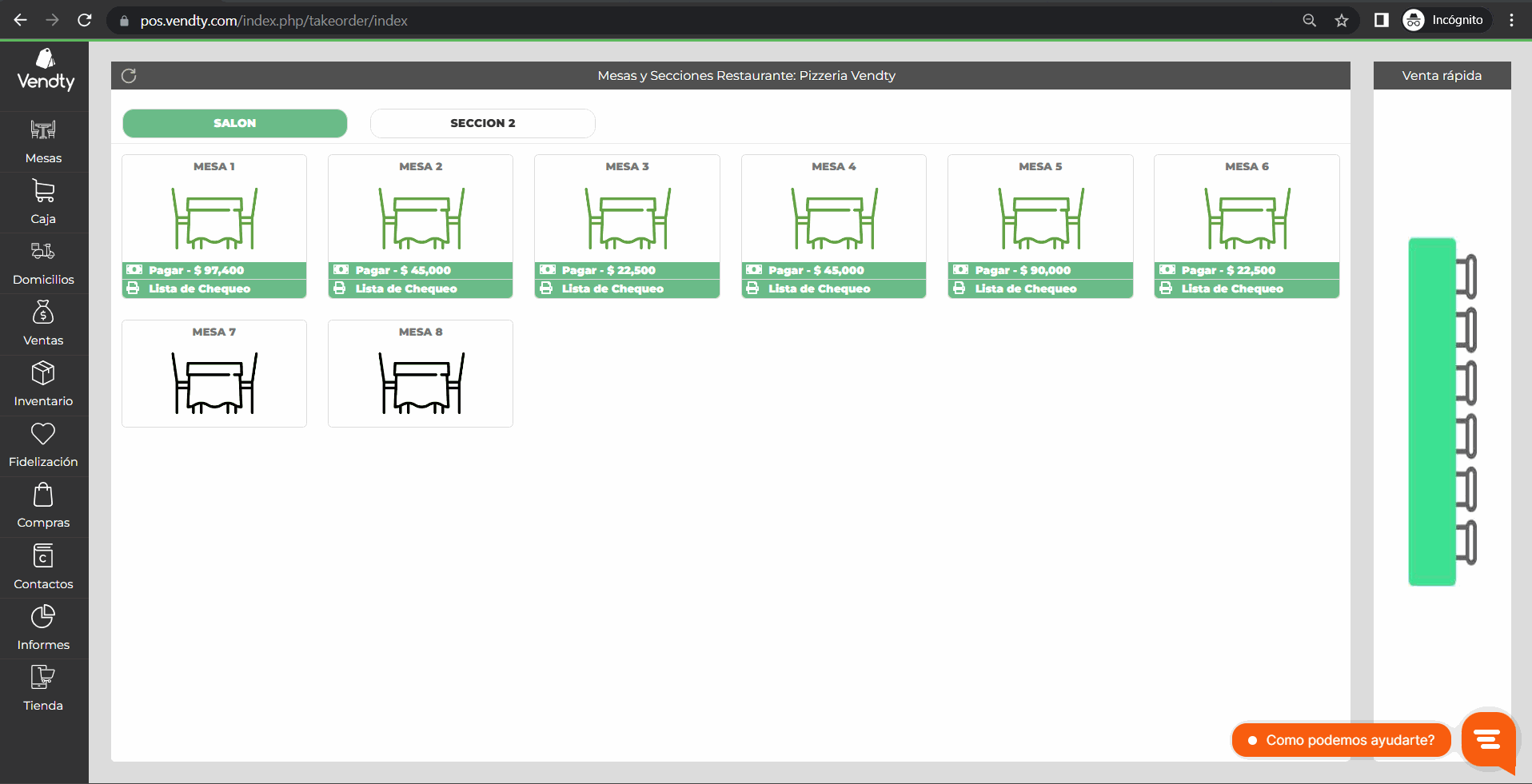 Division de cuentas Vendty