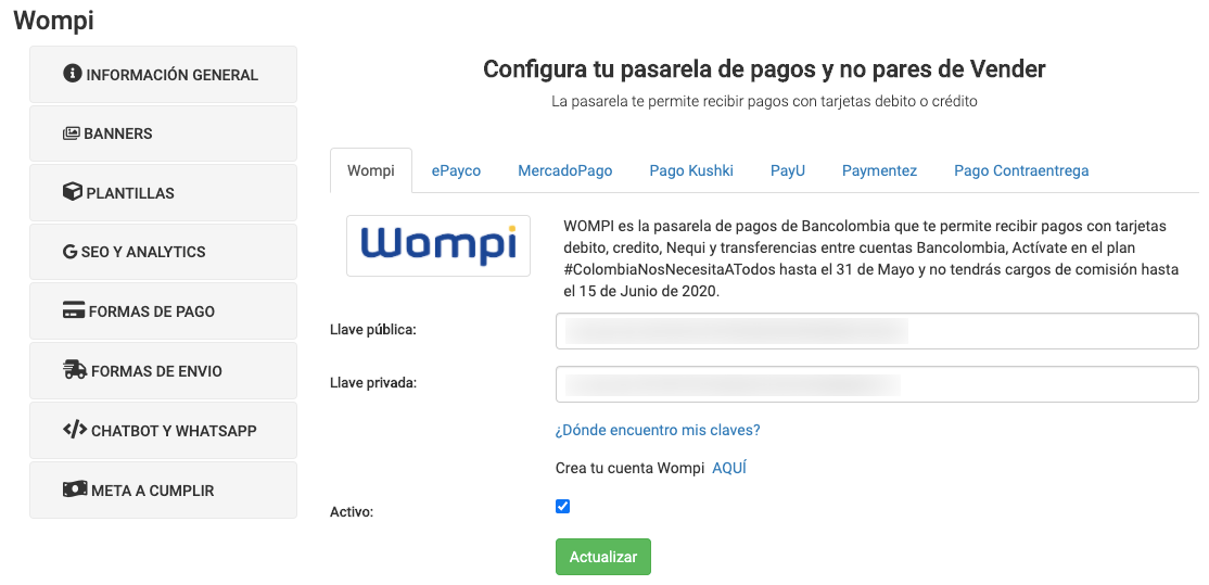 Tienda Virtual Vendty