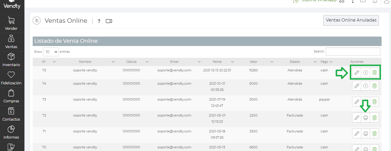 Tienda Virtual Vendty