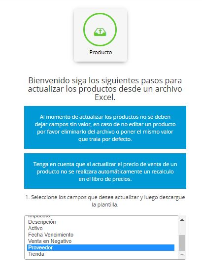 Actualizar proveedores Vendty