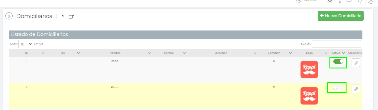 Domiciliarios Vendty