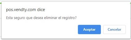 Eliminar clientes Vendty