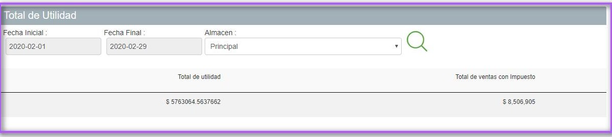 Informe utilidad Vendty