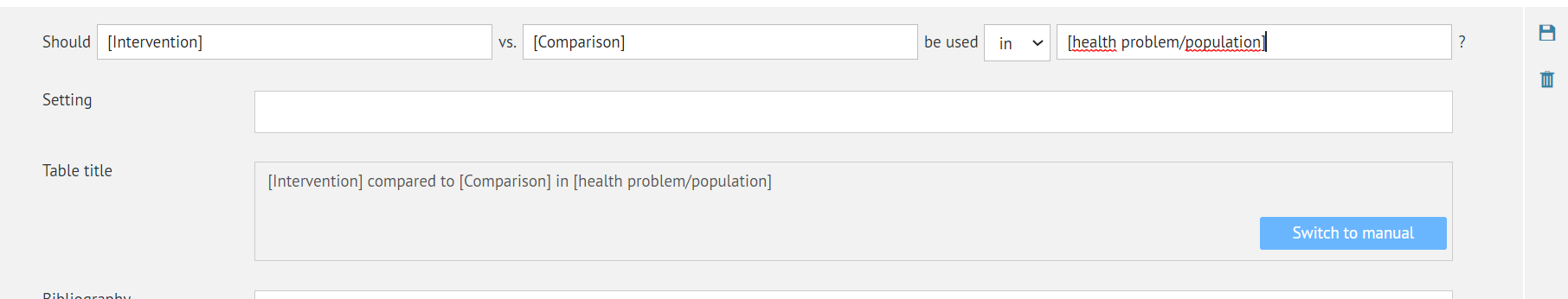 dashboard with table title in GRADEpro