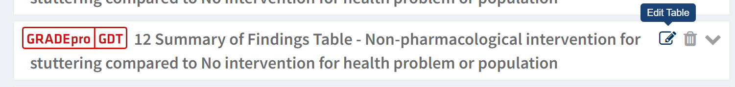screenshot of 'Edit table' option in RevMan
