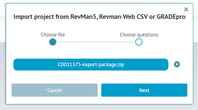 Confirmation of file selection window
