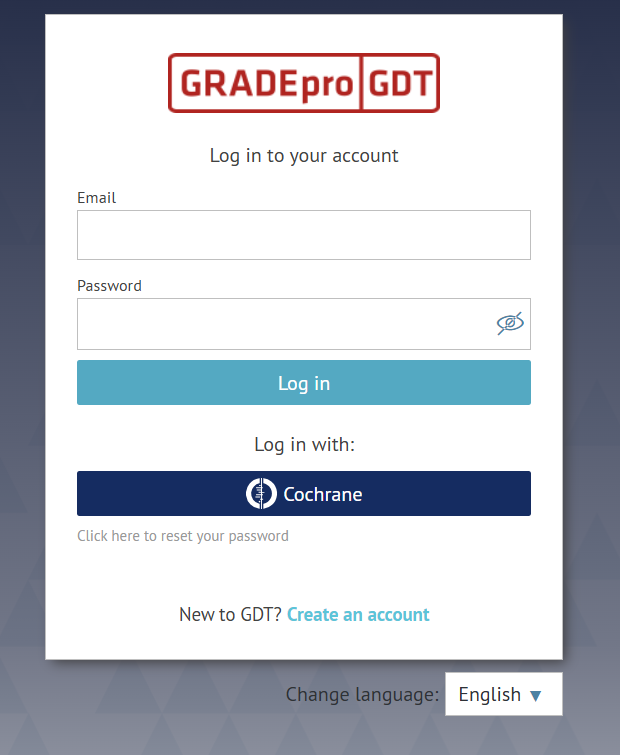 screenshot of login screen in GRADEpro