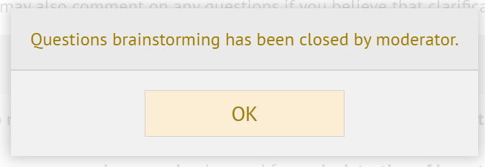 window visible to Panel Members once the form is closed by project admin