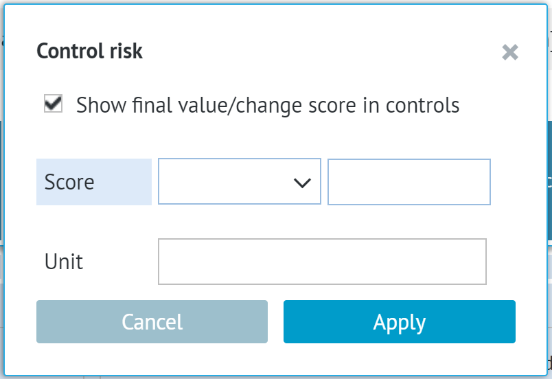 base value in the Risk with comparison/control column