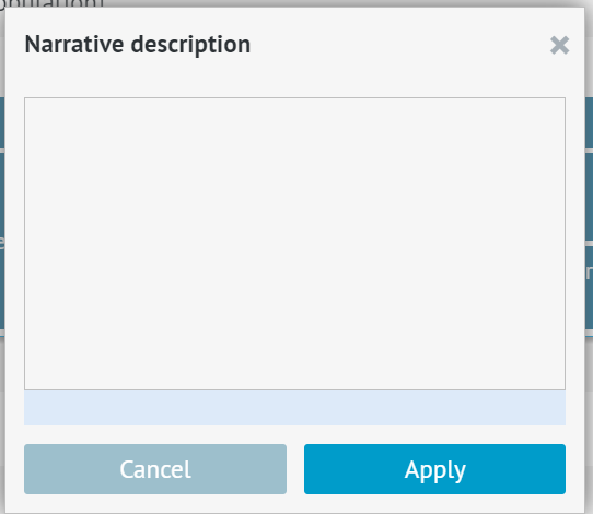 narrative outcome window