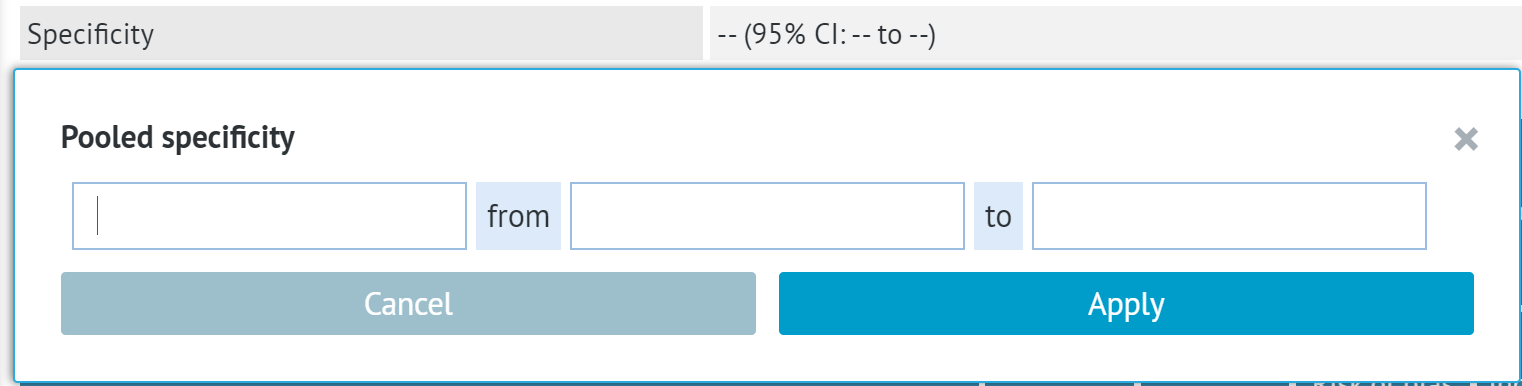 edition window for specificity of test