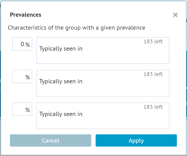 edition window for 3 different values of prevalence
