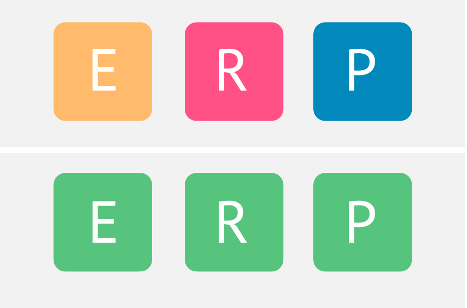 Color-coded progress labels with final completion confirmation box